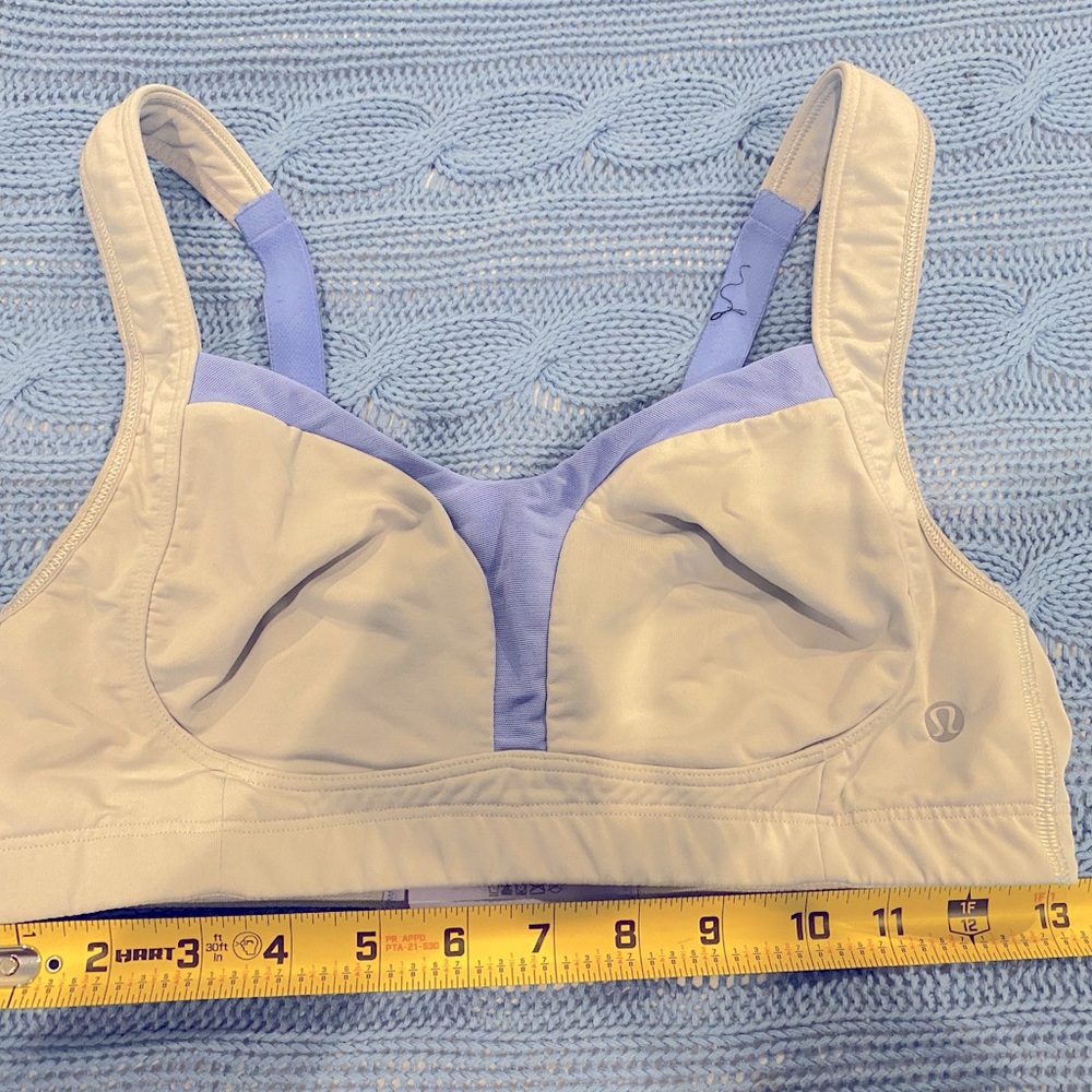 Lululemon sports bra size 34C gray periwinkle purple
